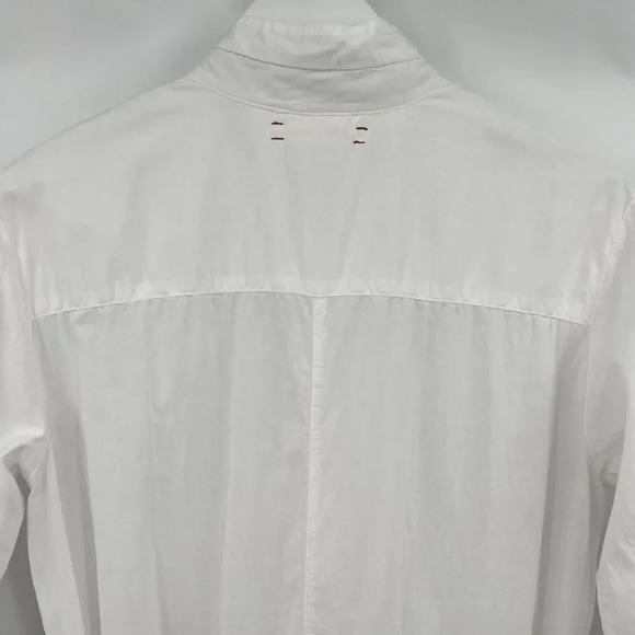 XiRENA White Long Sleeve Romper Button Up Drawstring Waist Lightweight Size XS - Picture 7 of 10